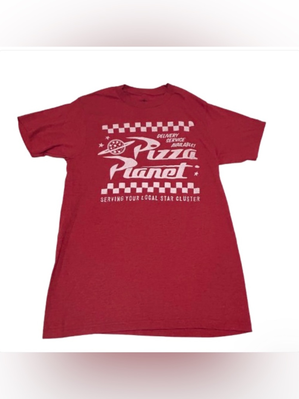 Disney Pizza Planet Toy Story T Shirt Red Graphic Tee Mens S Vintage